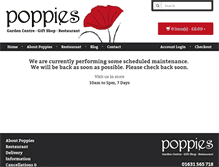 Tablet Screenshot of poppiesgardencentre.com